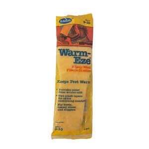 Dr Scholls Warm-Eze Sheep Wool Fleece Shoe Insoles Men's 9-10 New Old Stock